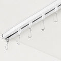 Curtain Track, Ceiling Curtain Track for Room Divider, Ceiling Mount Rail Set with Roller Hooks, White, 18ft - 24ft