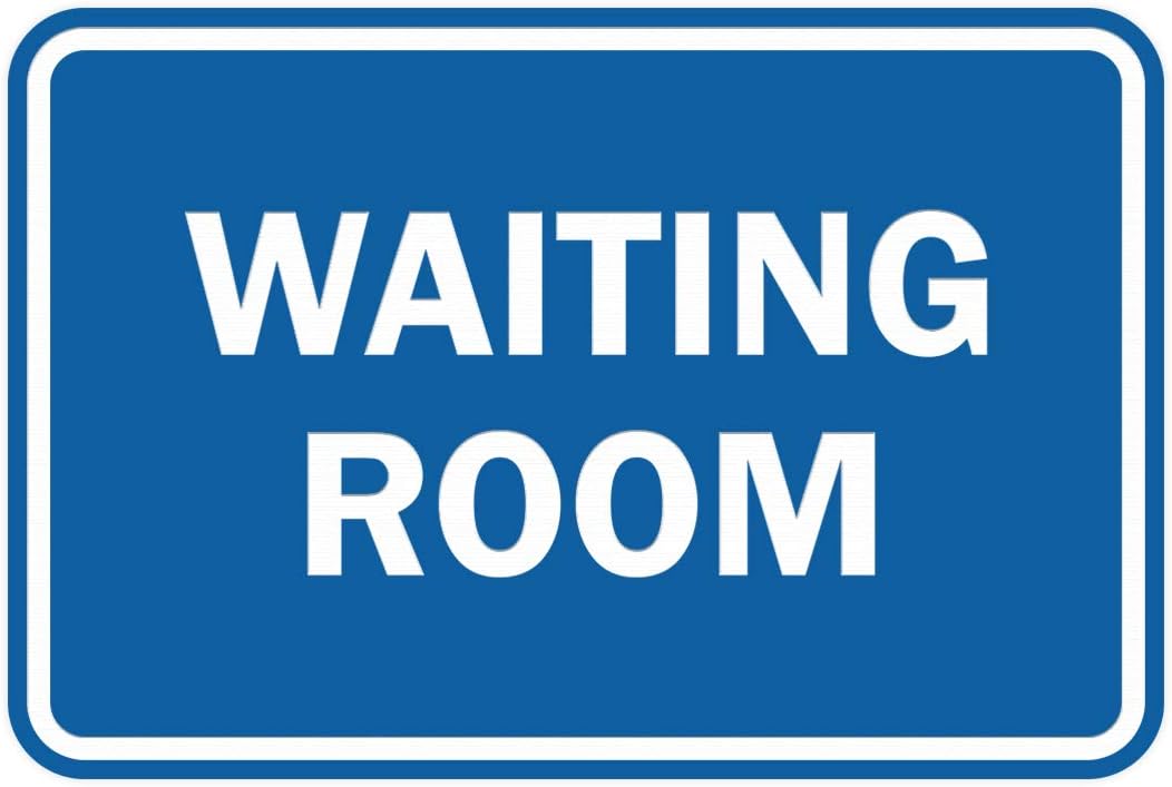 Signs ByLITA Classic Framed Waiting Room (Blue) - Medium