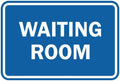 Signs ByLITA Classic Framed Waiting Room (Blue) - Medium 2 Pack