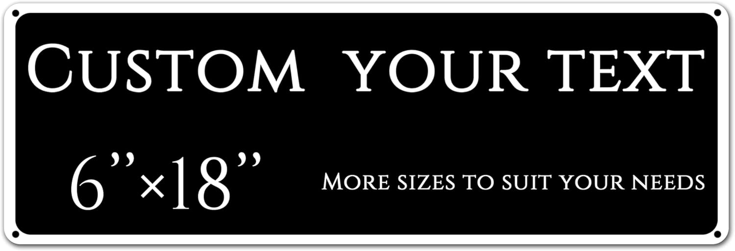 Custom Sign, street signs customized，Aluminum Weatherproof Metal Sign Multiple Sizes, delivery signs for home,Reflective doorplates,Business, Workplace, office, Home, Delivery Signs(6 * 18 Inch)