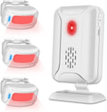 Greencycle Door Buzzer for Business Entry, Motion Sensor, Motion Sensor Door Alarm with 918ft Wireless Long Range,36 Tunes,4 Level Volume, LED Indicator, USB/Battery Powered (1Receiver + 3Sensors)