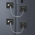 Fridge Lock (2 Pack),Refrigerator Lock with Keys,for Fridge, Cabinet Locks, Drawers, Dishwasher, Toilet and Child Safety Cabinet Locks, 3M Adhesive No Drilling (Black)