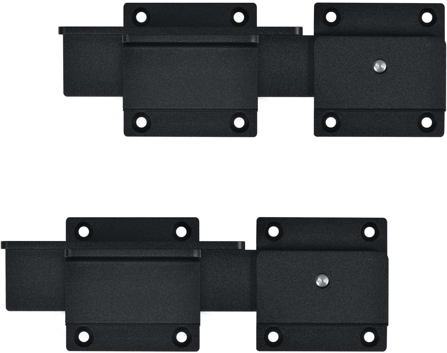 Flip Gate Latch Lock with Padlock Hole 2Pack, 3.5mm Heavy Duty Aluminum Alloy Adjustable Door Latch for Sliding Swing Open Door, Outdoor Gate, Wooden Fence, Barn Door, Shed, Garage, Yard