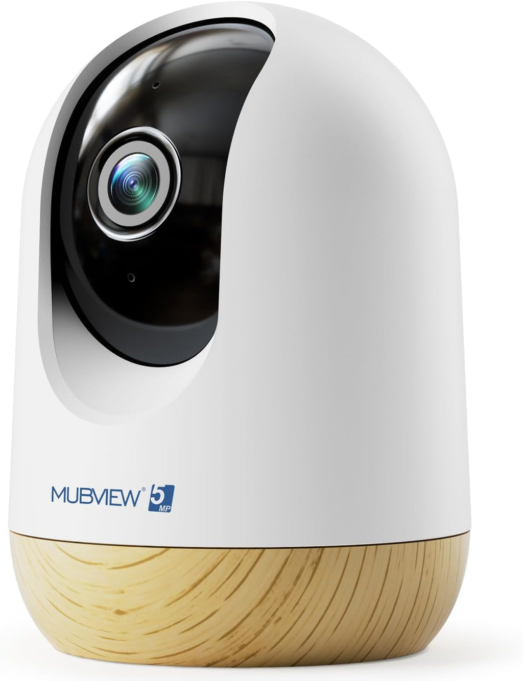 MUBVIEW 5MP Plug-in Indoor Security Camera no Subscription, 5/2.4G WiFi Pet Cam Indoor with Phone App, Dog Camera with Speaker, Night Vision, Motion Detection, Auto Tracking, Cat/Elder/Baby Monitor