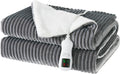 Electric Heated Blanket Throw Size, Washable Blanket Warmer for Home for Adults, Fast Heating Super Cozy Soft Flannel 50" x 60", 9 Heat Levels, 1-9H Auto-Off, ETL Certified, Silver