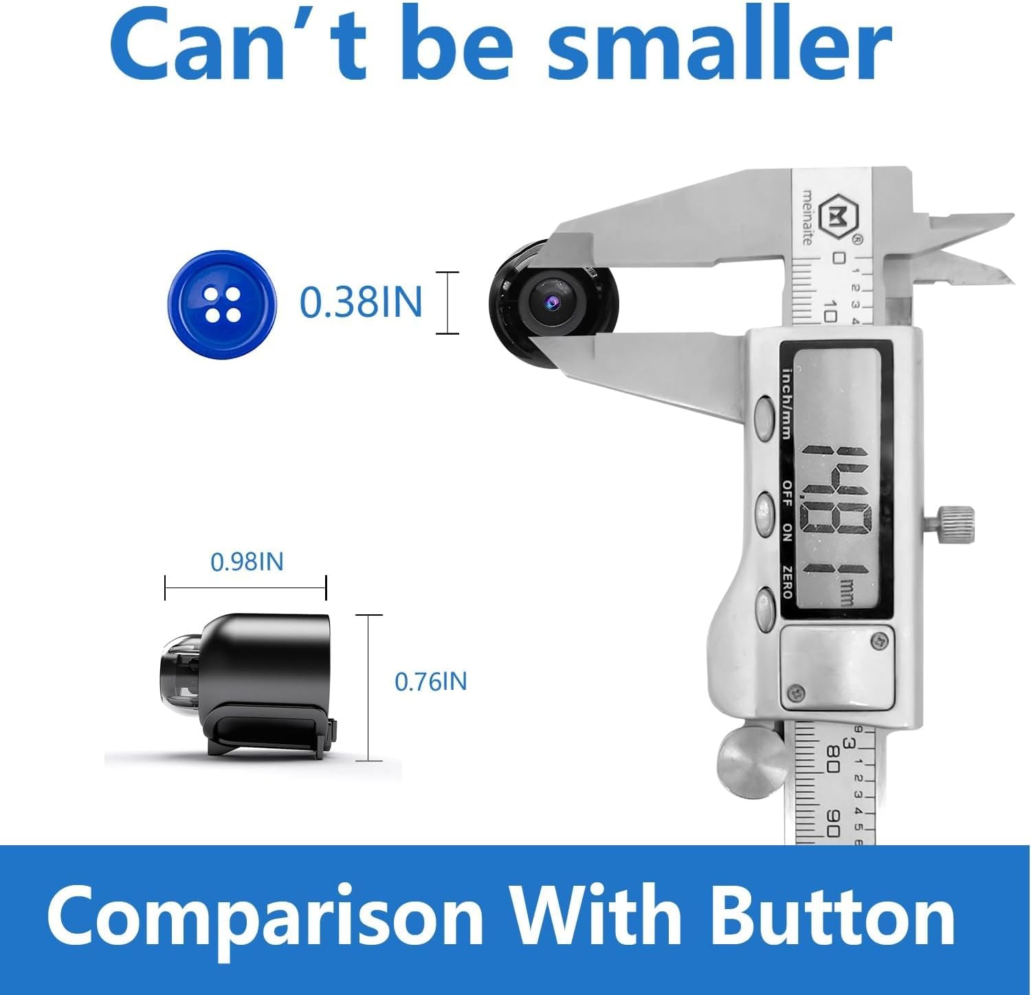 Smallest Wireless WiFi IP Camera,HD1080P Portable Mini Camera with Video Recording Live Feed,Baby Monitor,Nanny Cam,with Night Vision,Motion Detection,Cloud Storage for Security with iOS Android APP