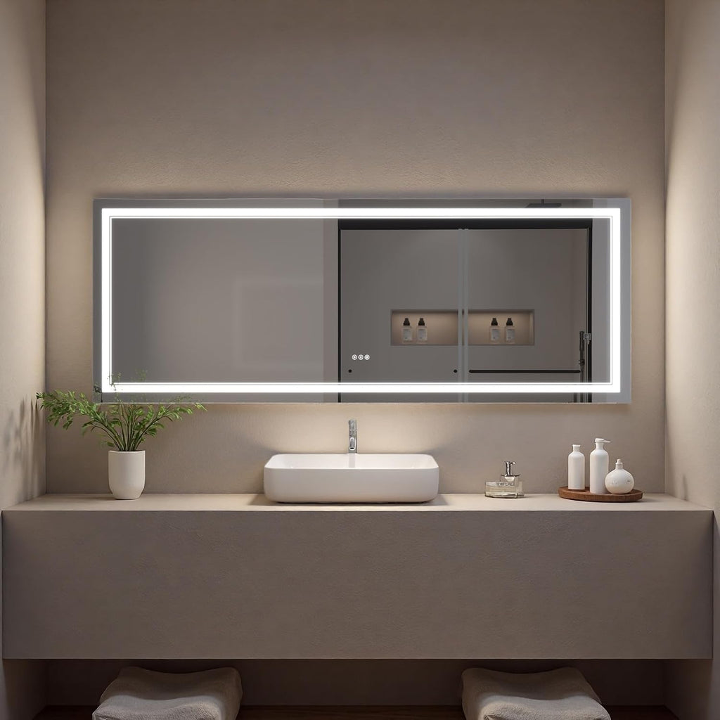 LED Bathroom Mirror with Lights, Wall Mirrors