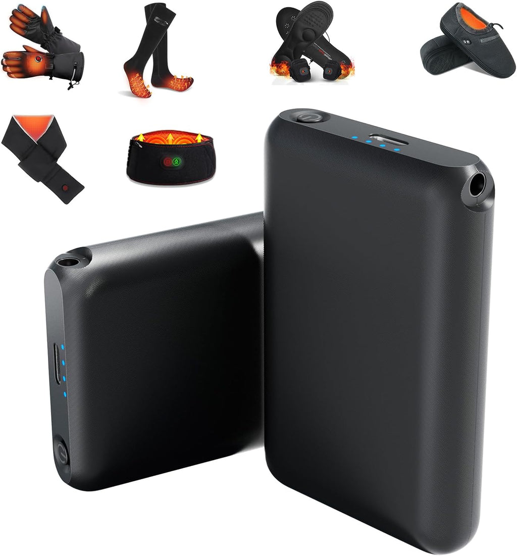 1 Pair 7.4V 2A 3000mAh Li-Polymer Rechargeable Battery Pack, Batteries for Battery Heated Glove with 3.5mm Female DC Jack for Heated Gloves, Heated Slippers, Heated Socks, Heated Scarf ＆Heated Insoles