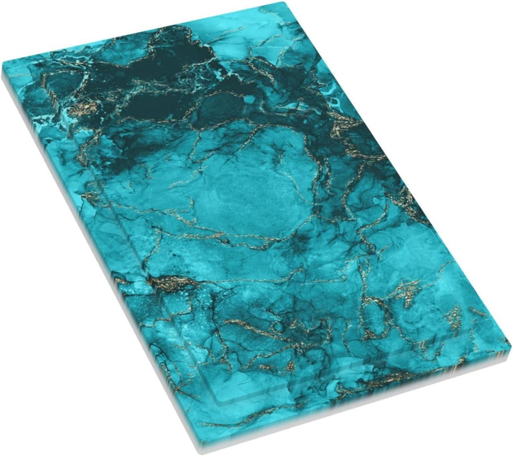 Decorative Light Switch Plate Covers Modern Abstract Turquoise Blue Marble Texture 1 Gang No Device Single Blank Outlet Covers Wall Plate Light Switch Covers for Bathroom Home Decor