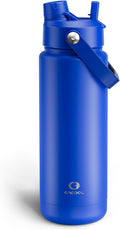 ENCOOL Insulated Water Bottle with Straw Stainless Steel Water Bottle, Leak-Proof, BPA-Free, Double Wall Vacuum Keeps Cold for 24 Hours for Sports, Travel, School (32 oz, Royal Blue)