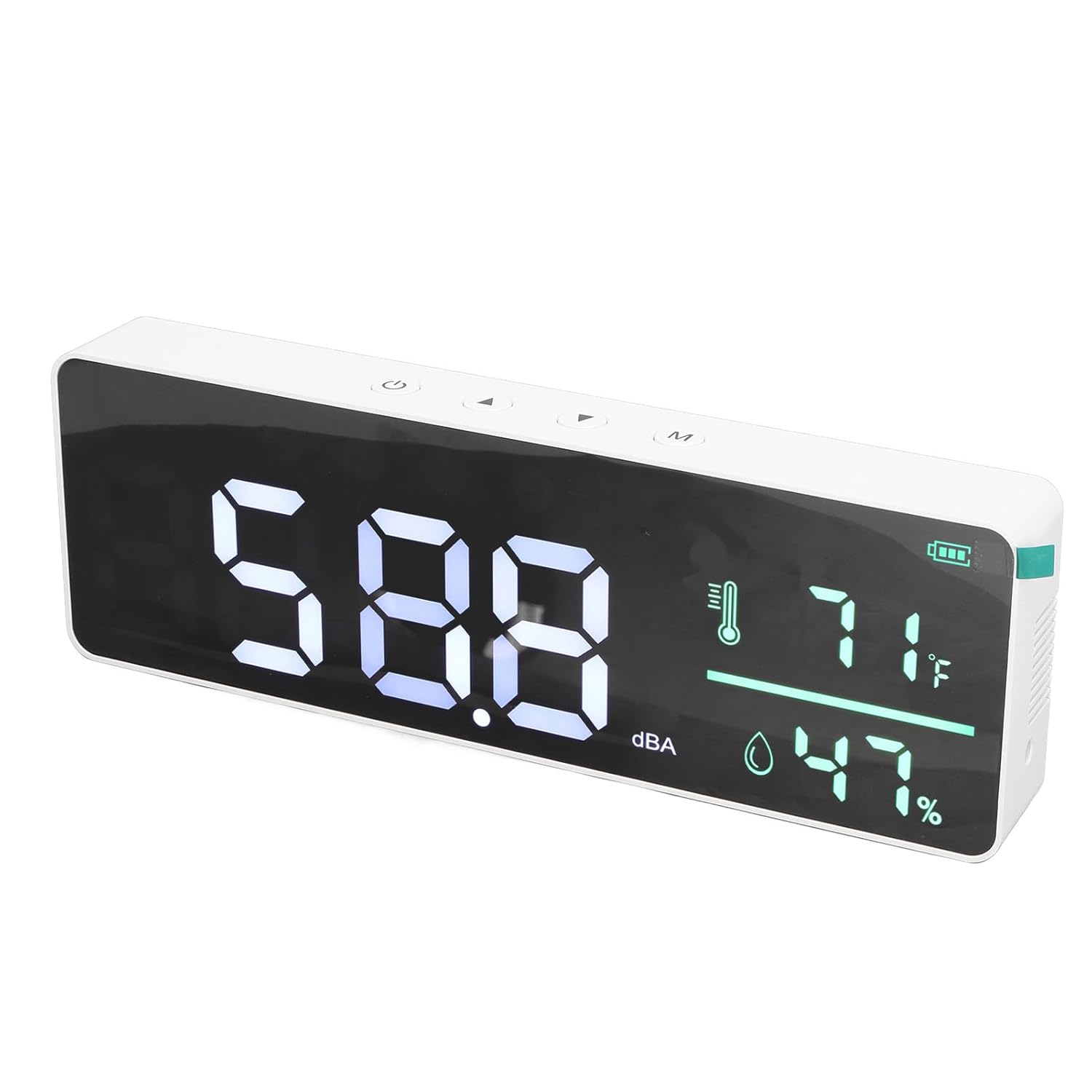 3 in 1 Decibel Meter, Sound Level Reader, Humidity and Temperature Monitor 30-130dBA - LED Display, Sensor, Ideal for Indoor and Outdoor Use