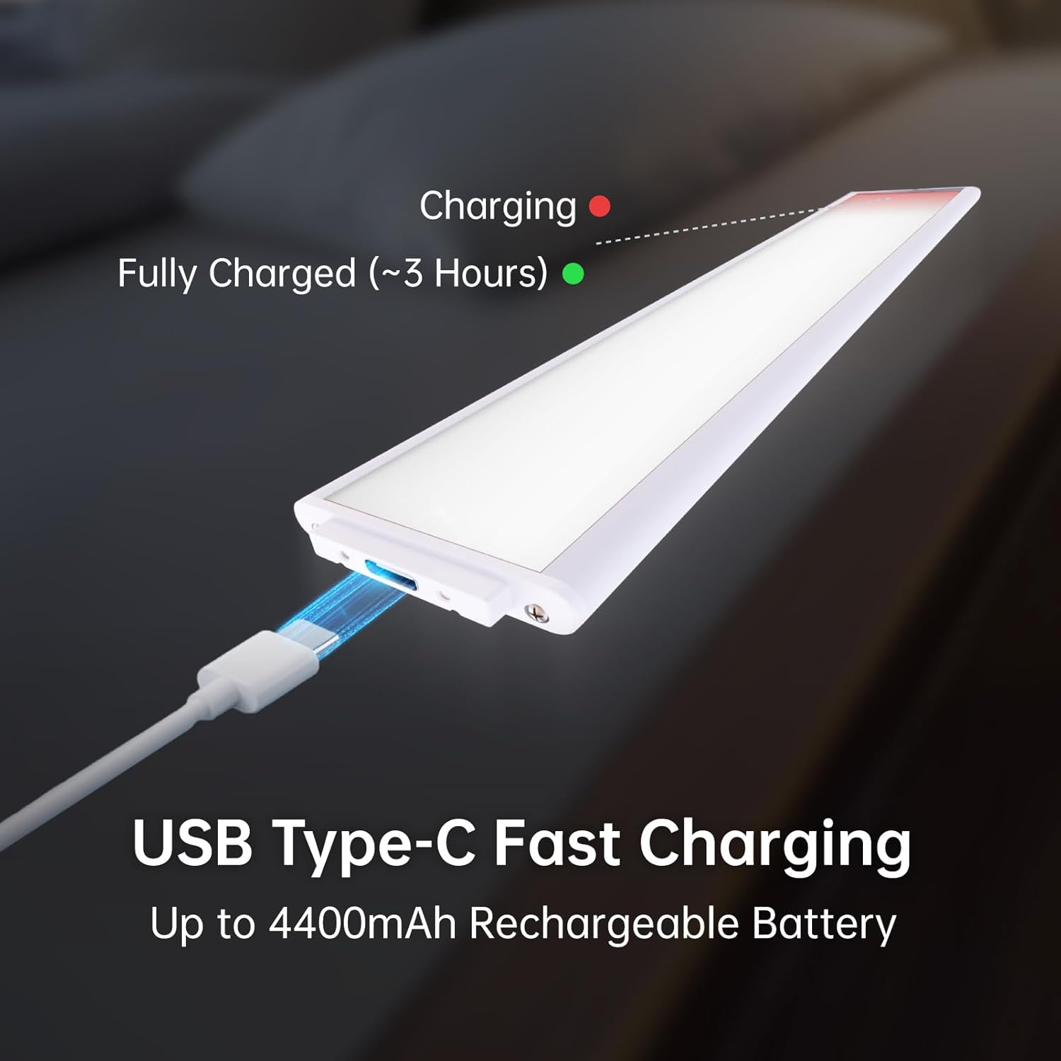 15 Inch Under Cabinet Lighting, Expandable LED Cabinet Light with Sensor Controls, Adjustable Color Temperature & Brightness, Wireless Magnetic Installation
