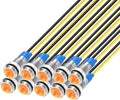 10pcs 6mm LED Metal Indicator Light 110V-220VAC Waterproof Signal Lamp (Yellow)