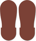 Mighty Line Big Footprints Floor Marking Tape for Safety, Caution, Warning, Heavy-Duty, Peel and Stick, Adhesive, Industrial Quality, 12" Long x 5" Wide, Brown, Pack of 50