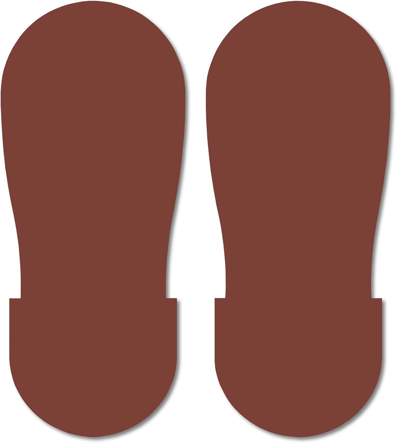 Mighty Line Big Footprints Floor Marking Tape for Safety, Caution, Warning, Heavy-Duty, Peel and Stick, Adhesive, Industrial Quality, 12" Long x 5" Wide, Brown, Pack of 50