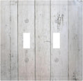 Rustic White Grey Wood Grain Decorative Switch Plates 2 Gang Double Toggle Outlet Light Switch Cover Wall Plate Electrical Faceplate for Bedroom Bathroom Decor