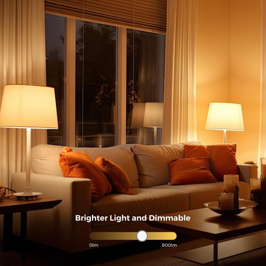 Smart Light Bulbs 2 Pack, A19 Color Changing LED (800 Lumens), WiFi & Bluetooth, Music Sync, Compatible with Alexa & Google Assistant, No Hub Needed, 16 Million Colors
