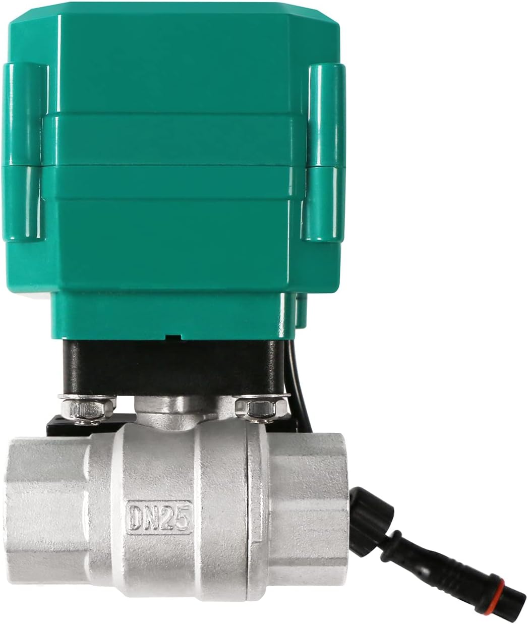 U.S. Solid 1" Smart Motorized Ball Valve - Remote App Mobile Control Stainless Steel Electrical Ball Valve with Manual Switch, 5V DC USB Connection