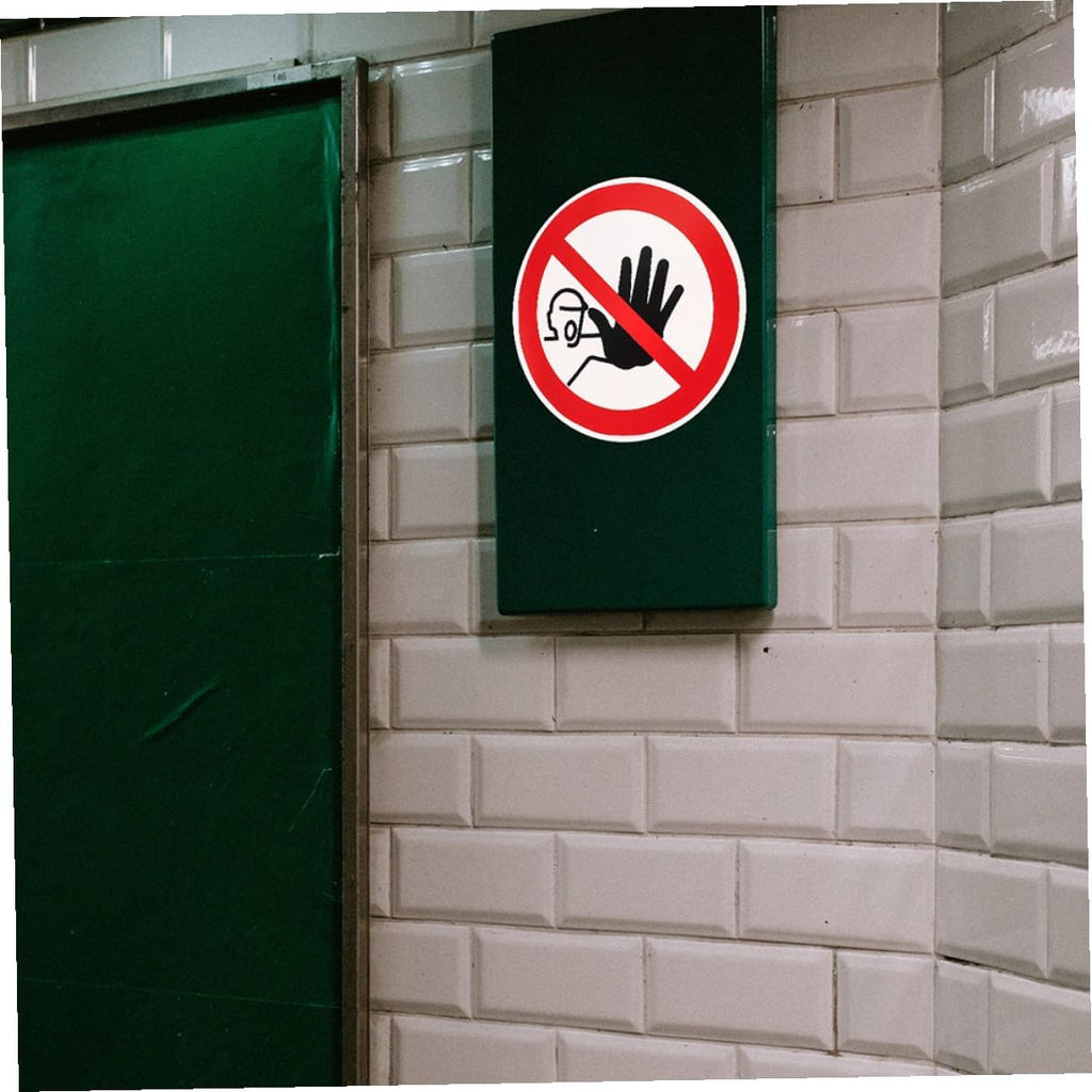 5pcs No Admittance Warning Signs Self-Adhesive Safety Decals Caution Stickers for Factories Construction Sites and Hazardous Areas Vinyl