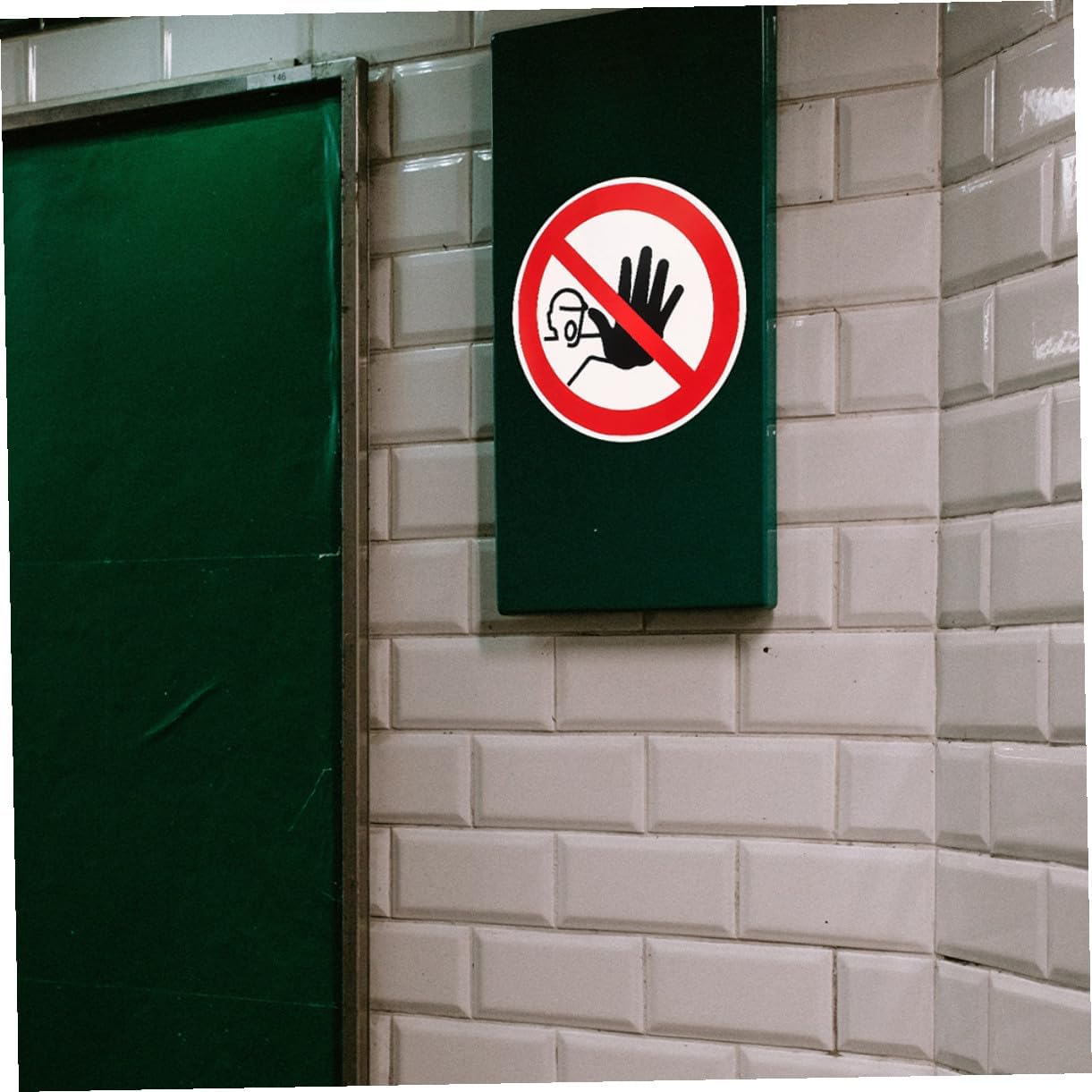 5pcs No Admittance Warning Signs Self-Adhesive Safety Decals Caution Stickers for Factories Construction Sites and Hazardous Areas Vinyl