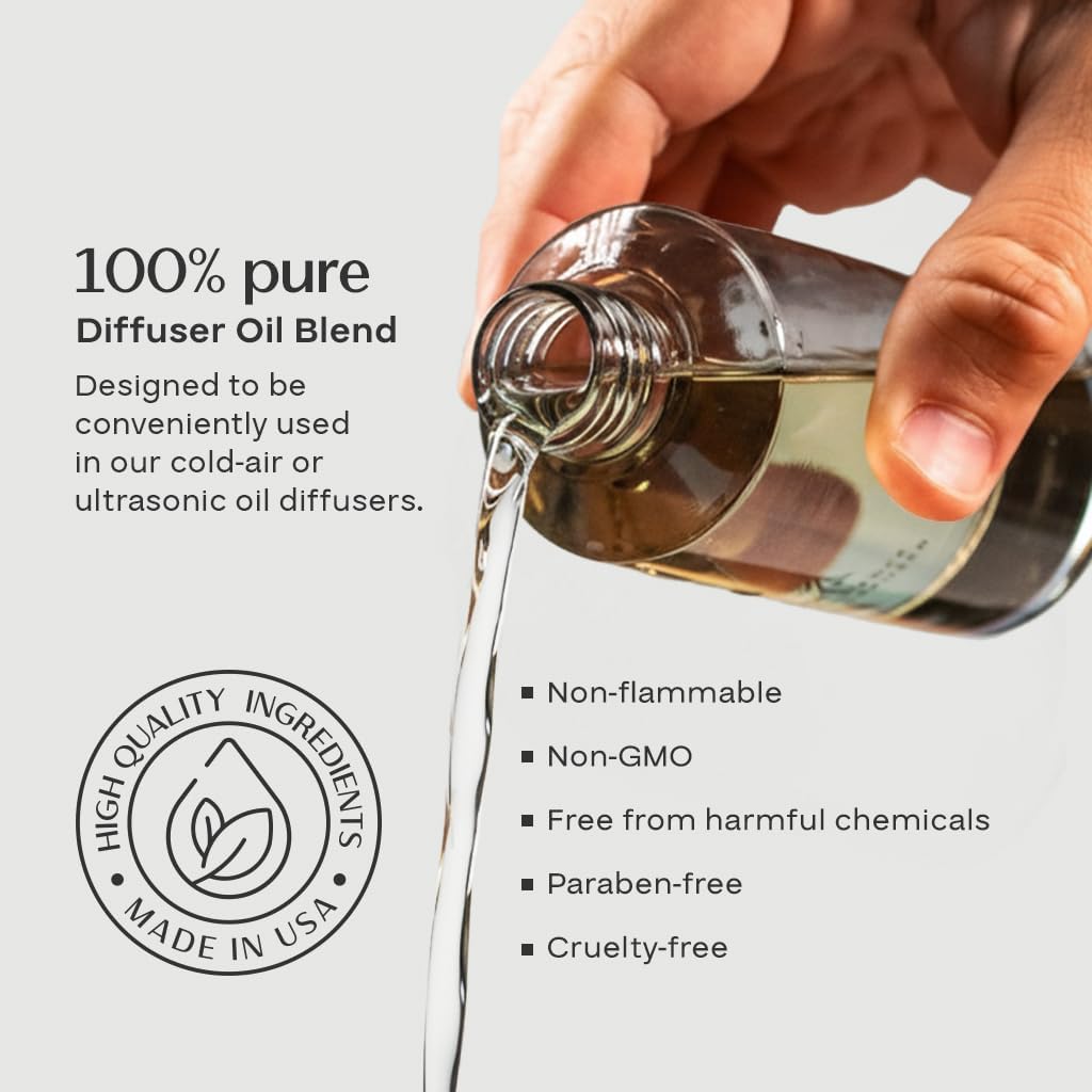 AromaPlan Scents, Clean Smelling Essential Oils, Clean Breeze Inspired by D. (5 Fl Oz /148ml)-Fresh Scent Essential Oil for Diffuser, USA Fragrance, Bigger Bottle, Bolder Aroma & Longer Lasting