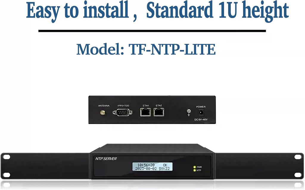 GPS NTP Network Time Server with Dual Ethernet Ports,Integrate GNSS Receiver,Supports AC/POE Power,Accurate Time Sync for Network Devices.