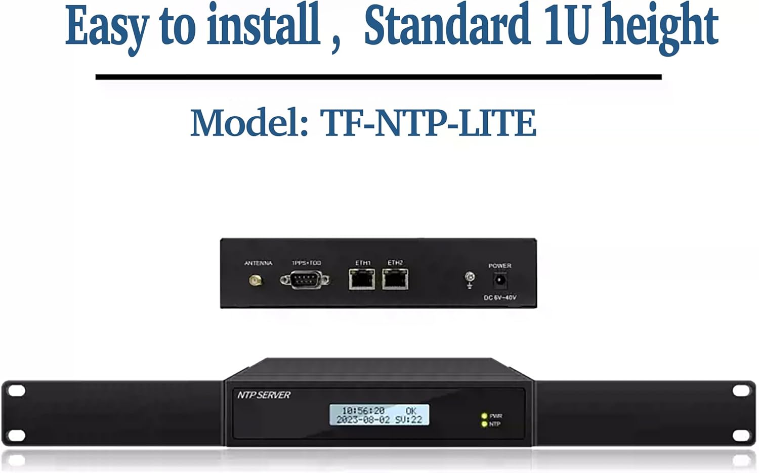 GPS NTP Network Time Server with Dual Ethernet Ports,Integrate GNSS Receiver,Supports AC/POE Power,Accurate Time Sync for Network Devices.