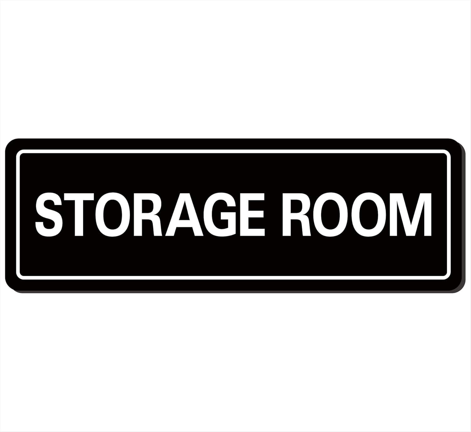 Storage Room Sign - Premium Durable Acrylic Material, Super Strong Self-adhesive, Quick Installation, Suitable for Your Home and Business (9 × 3 Inches, Black)