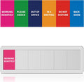 Office Door Signs 6 Options Do Not Disturb, Please Knock, In A Meeting, Out Of Office, Working Remotely Back Soon Privacy Door Slider Sign For Meeting & Conference Room Silver