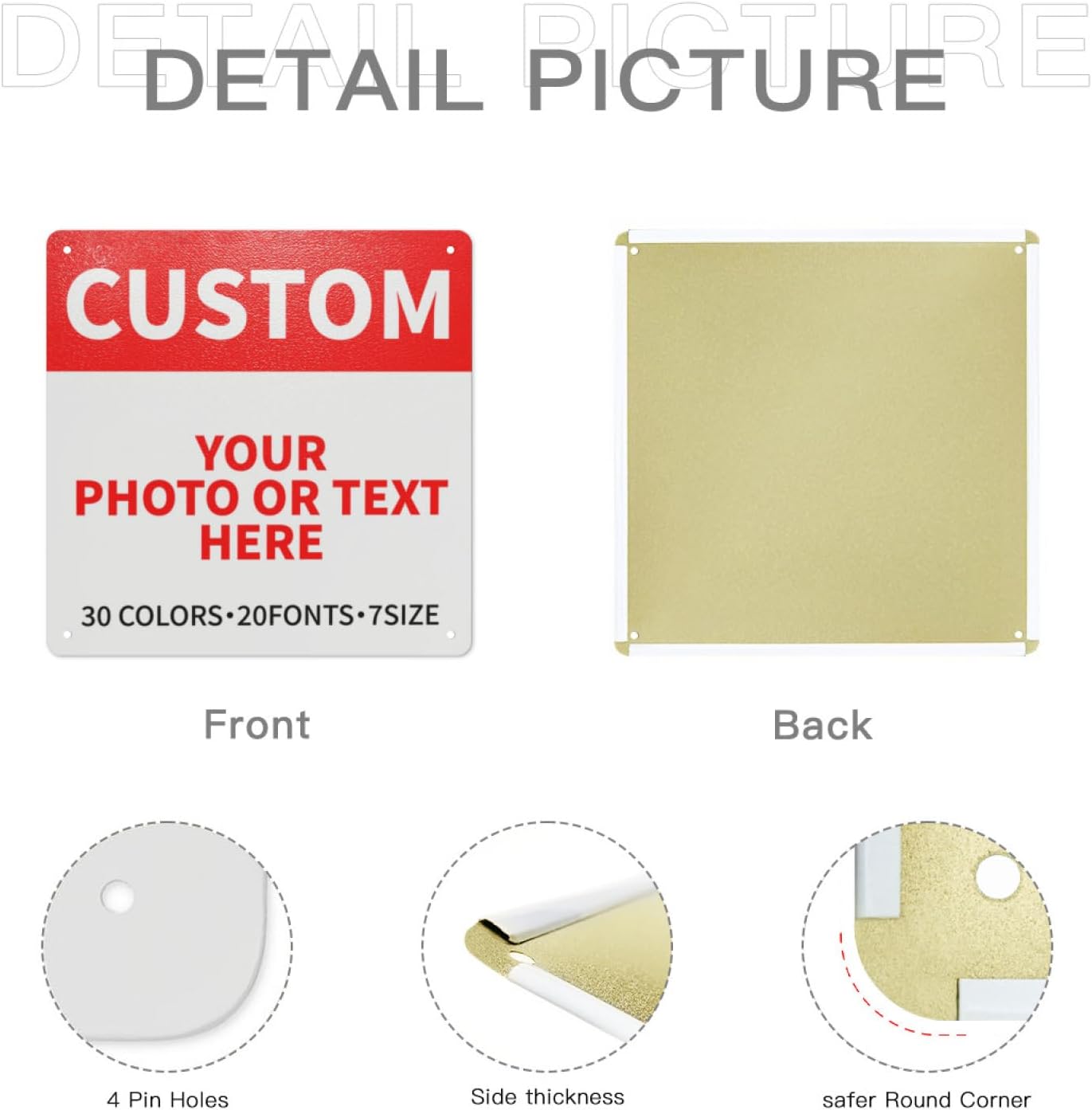 Bulk Custom Signs Outdoor Metal Sign Personalized Signs for Business, Office, Home, Road Signs, Garden Signs, Parking Signs, Decorative Signs, 8''x8''