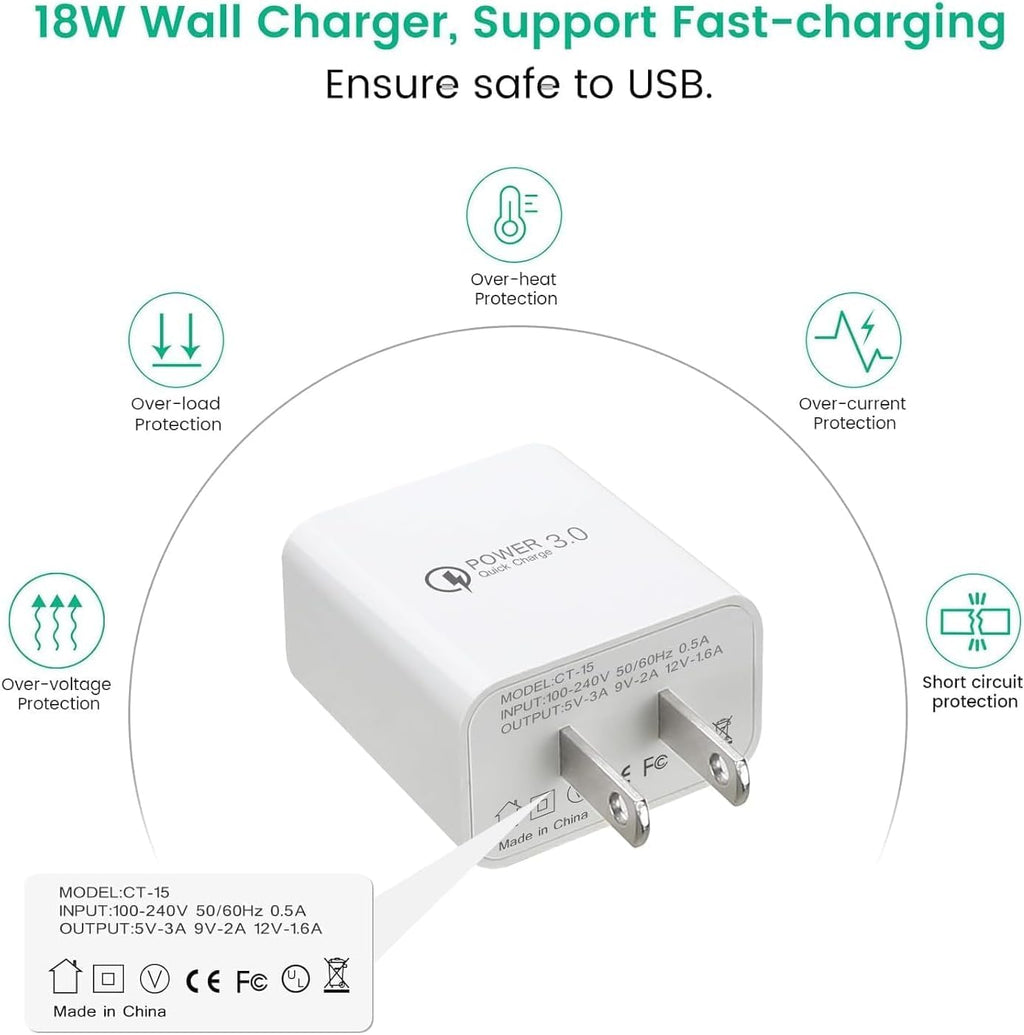 Under Cabinet Lighting USB C Charging Cable, Charger for MCGOR Motion Sensor Light Indoor, with Power Adapter