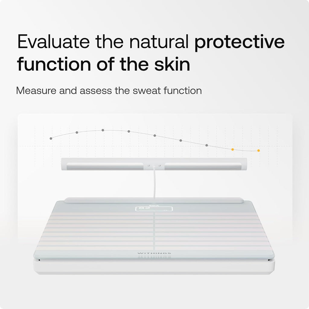 WITHINGS Body Scan - Smart Scale with Segmental Body Composition Analysis, Weighing Scales Body Weight & Vascular Age, Visceral Fat, Heart Rate, iOS/Android