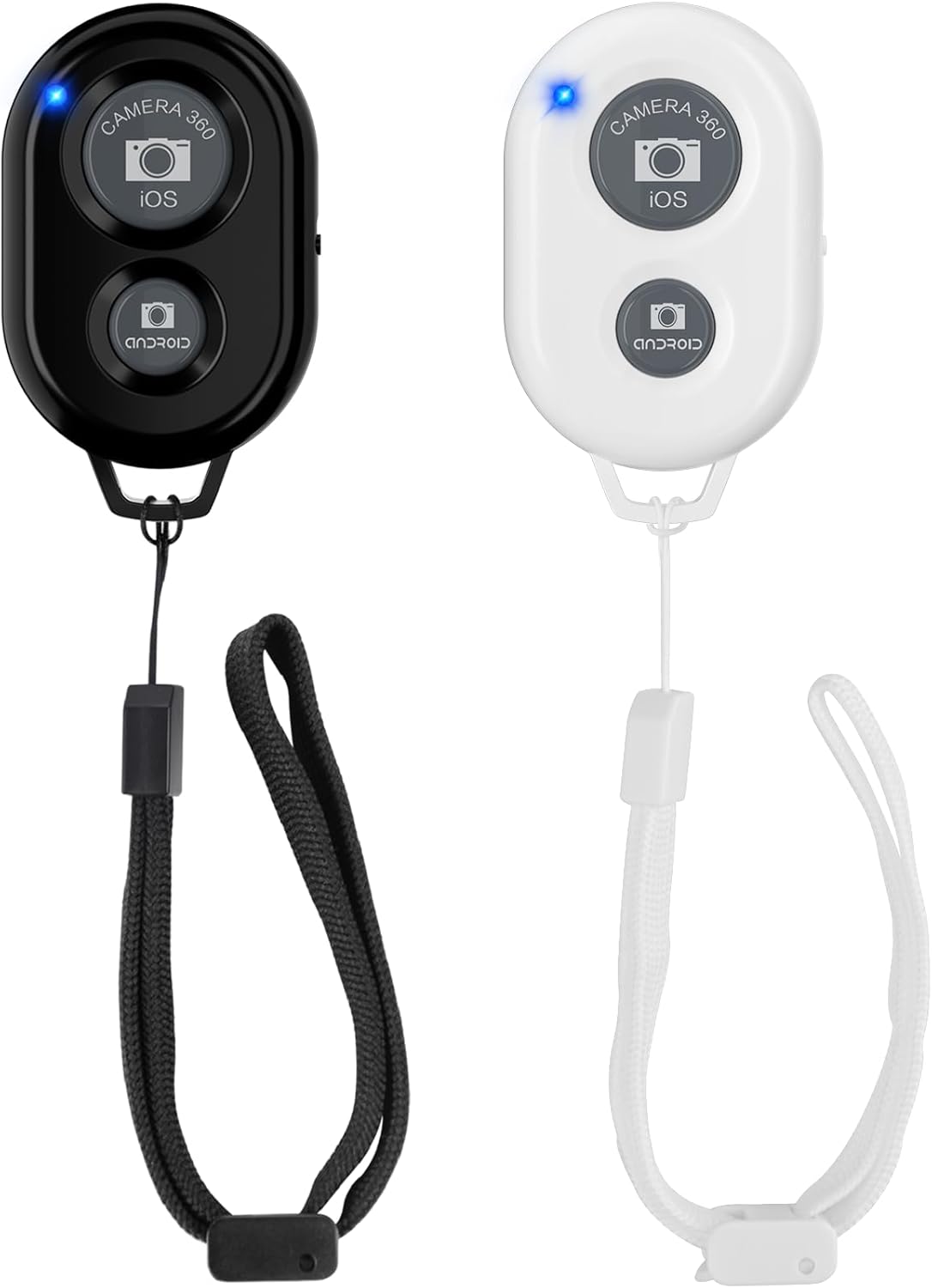 Wireless Camera Remote Shutter for Smartphones (2 Pack), zttopo Wireless Phone Camera Remote Control Compatible with iPhone/Android Cell Phone - Create Amazing Photos and Selfies, Wrist Strap Included