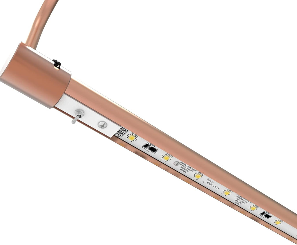 Cocoweb 21 Inch Tru-Slim Copper Picture Light - LED, 2700K, Adjustable Arm, Plug-in, Toggle Switch, Sleek and Compact Design