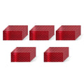 Non Fading Red Reflective Stickers 1 inch X 2 inch, Outdoor Waterproof High Visibility Warning Safety Adhesive Reflector Tape (50 Pcs)