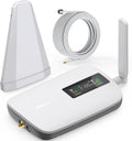 Cell Phone Booster for Home Office | Boosts 5G & 4G LTE | Cell Phone Signal Booster for All U.S. Carriers-Verizon, AT&T, T-Mobile & More | for Band 12/17,13,5,25/2,4 | HD Display | App | FCC Approved