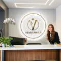 Custom Logo Business Neon Signs, Personalized Backlit Illuminated Sign, Floating Logo Sign For Business,Customize LED Light Up Sign Wall Decor for Company Beauty Salon Offices, Studio Sign