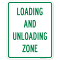 Loading and Unloading Zone Sign, 24x30 Inches, Rust Free .063 Aluminum, Fade Resistant, Made in USA