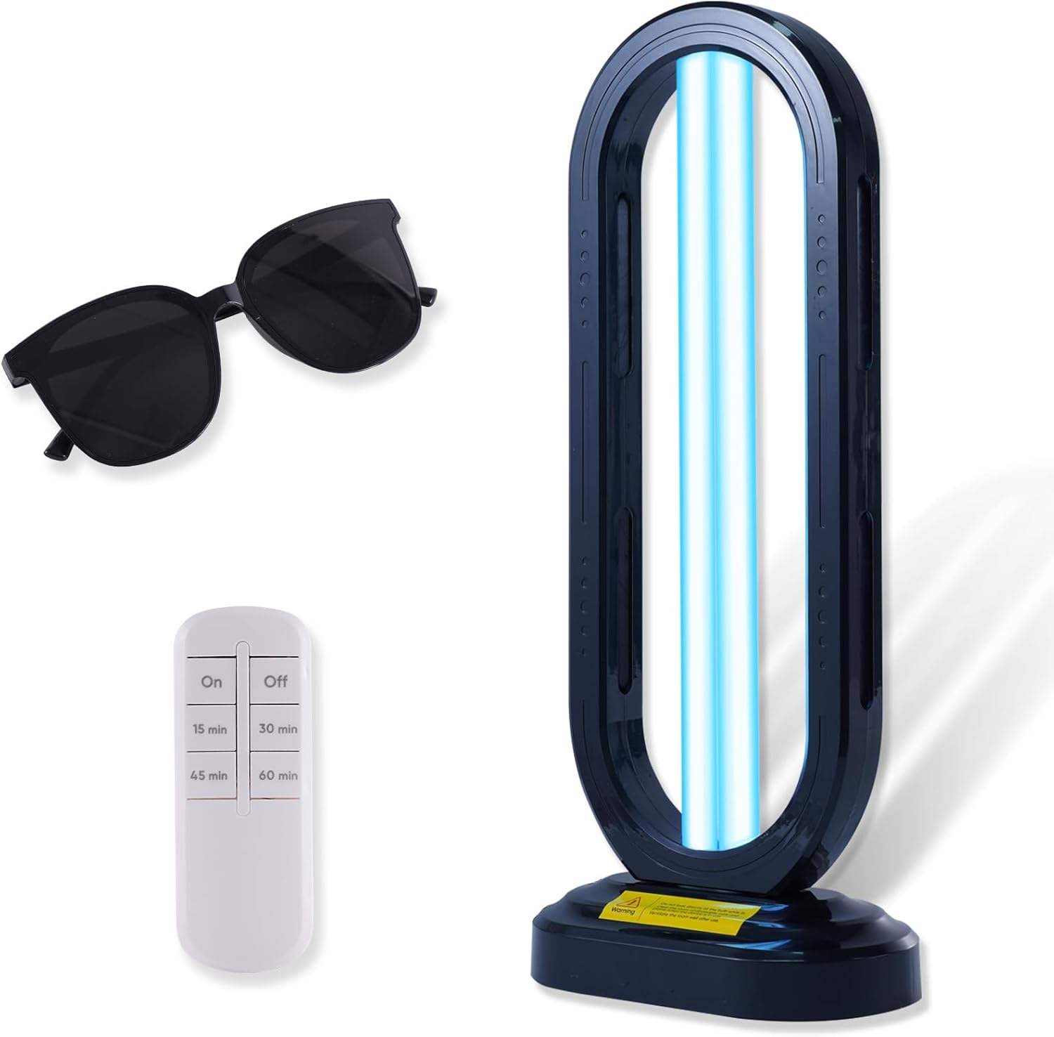 UV Light Sanitizer with Ozone,UVC Disinfection Lamp with Remote Control,Ultraviolet Light Sanitizer for Whole Home,Room & Kitchen,UV Sterilizer15/30/45/60 Minutes Timer