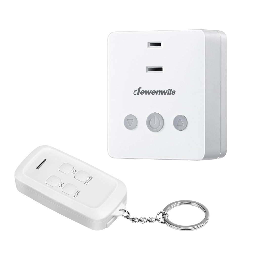 DEWENWILS Plug-in Lamp Dimmer Switch, Wireless Remote Dimmer Plug for Floor Lamps, Table Lamps, String Lights, 100FT Range, Compatible with Dimmable LED/Tungsten Bulbs