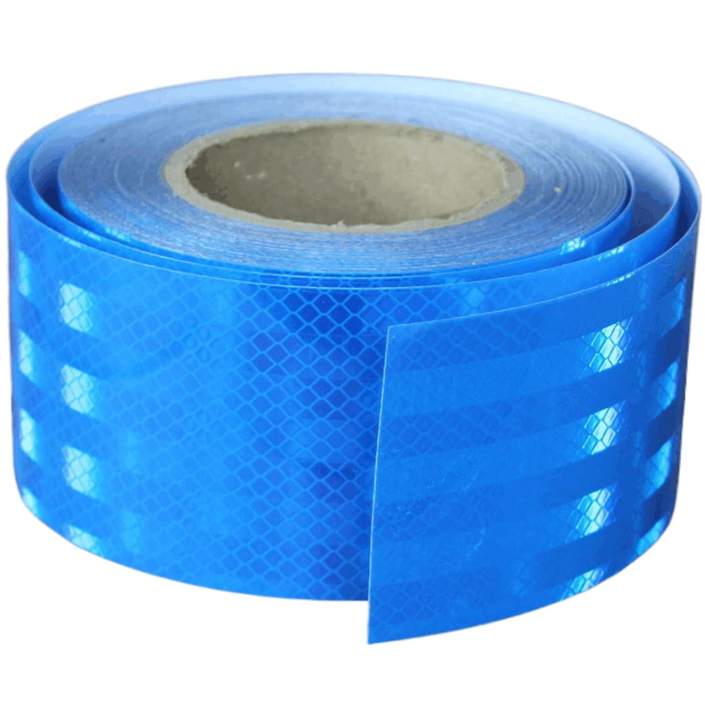 Non Fading Reflective Tape Blue 3 inch, Outdoor Waterproof High Visibility Warning Industrial Marking Tape, Safety Stickers (68 feet)