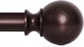 BRIOFOX Bronze Curtain Rods for Windows 28 to 48 Inch(2.3-4ft)- 1'' Diameter Heavy Duty Curtain Rods with Imitation Wood Grain Pattern Finials,Adjustable Decorative Curtain Rods Sets,28-48''