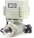 BACOENG Motorized Ball Valve, 3/4" DN20 Electrical Ball Valve, 2 Way 110VAC Stainless Steel Electric Water Valve