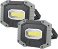 OTYTY LED Work Light 2-Pack, 30W 1500LM Portable Rechargeable Flood Lights with Magnetic Base, 4200mAh Battery for Outdoor, Camping, Hiking, Emergency, Car Repairing, Job Site Lighting (W841 Grey)