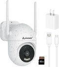 Outlet Powered Outdoor Security Camera with SD Card, 2.4Ghz/5Ghz WiFi Home Camera, Night Color, 2 Way Audio, 24/7 Recording, Human Detection, Cam for Baby/Nanny/Pet, Waterproof, No Monthly Fee