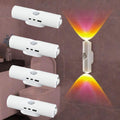 Rechargeable Smart LED Motion Sensor Ambient Light, Punch-Free Color Changing Motion Sensor Light for Stairs, Wardrobe, Cabinet (4Pcs,White, 7-Color Changing)