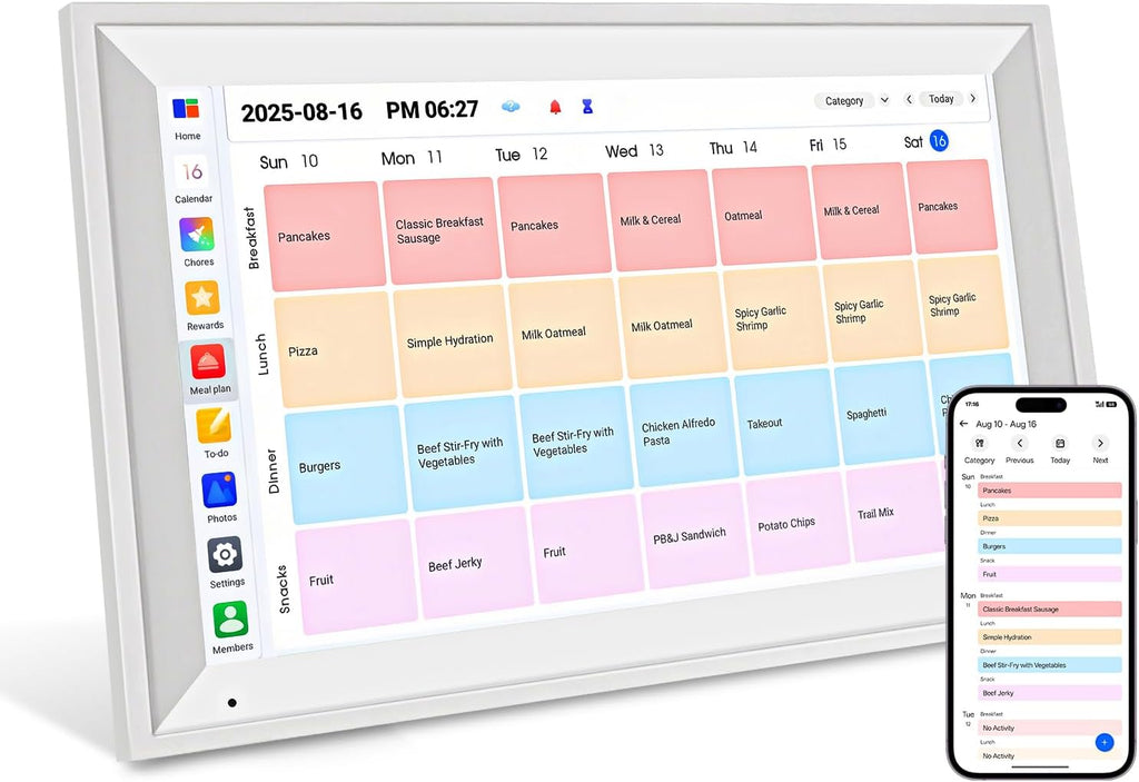 15.6 inch Smart Digital Calendar HD Touchscreen Digital Planner & Chore Chart Interactive 4GB RAM 64GB ROM Wall Organizer & Digital Photo Frame