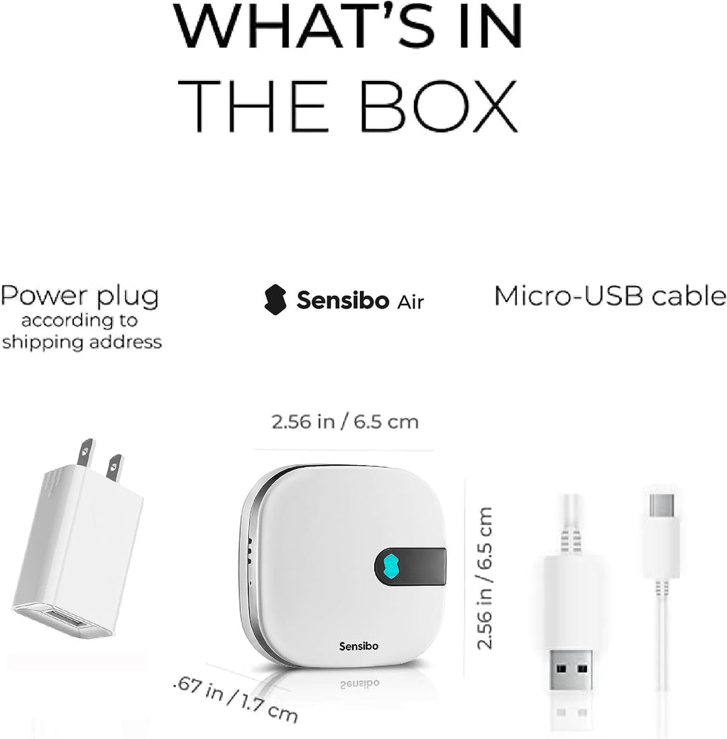 Sensibo Air 3 Pack - Smart Air Conditioner Controllers. Apple HomeKit Certified. 60-Seconds Installation. Maintains Comfort and Energy Saving Features. Compatible with Google, Alexa, Apple HomeKit