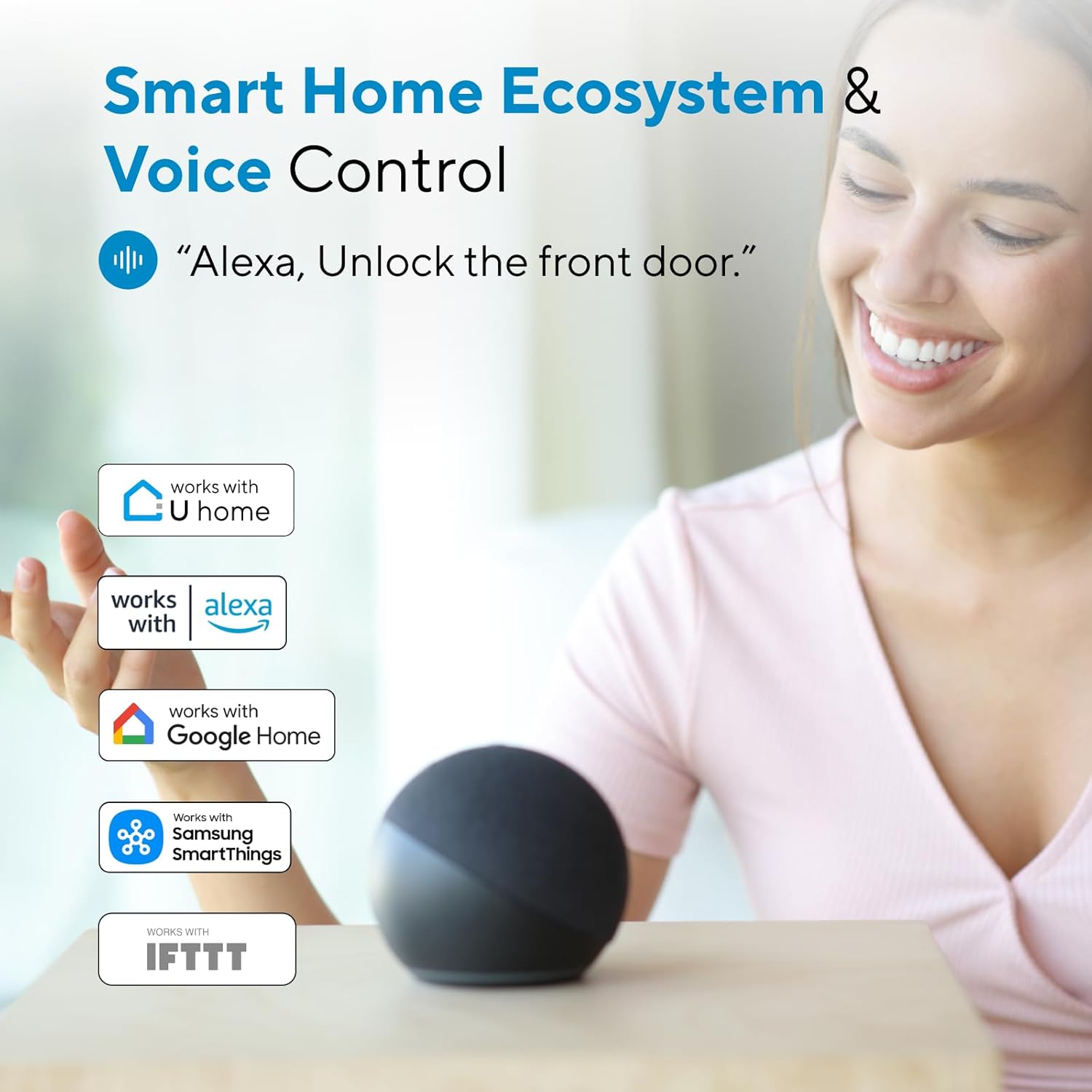 ULTRALOQ U-Bolt Pro Smart Lock with WiFi Bridge, 7-in-1 Fingerprint Keyless Entry Door Lock, App Remote Control, Backlit Keypad, Auto Unlock, Front Door Smart Deadbolt, IP65 Waterproof, 1Year Battery