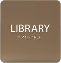 6" X6" Library Sign - ADA Compliant Tactile Graphics Grade 2 Braille Text Acrylic Wall Sign - Quiet zone, Information Convey, Group Study Room Door Signs for Office, School, Home